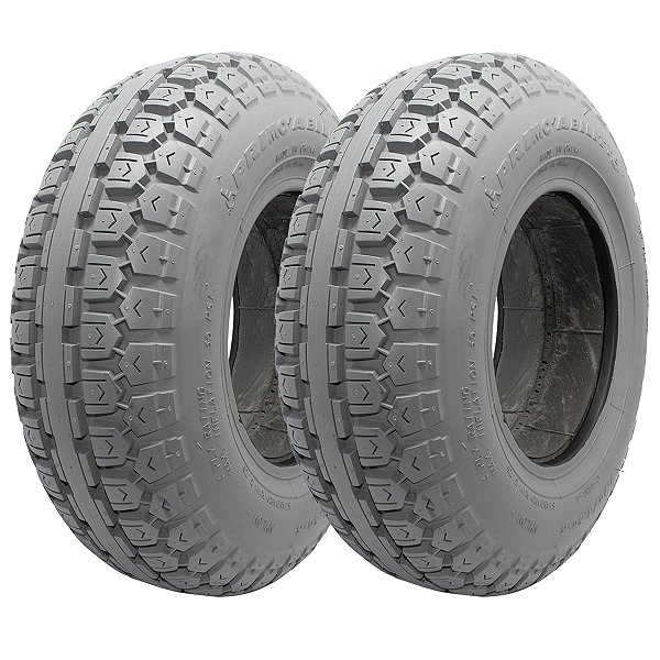 Pneus Maciços 4.10/3.50-6 Primo Ability para Cadeira De Rodas - Par Cinza