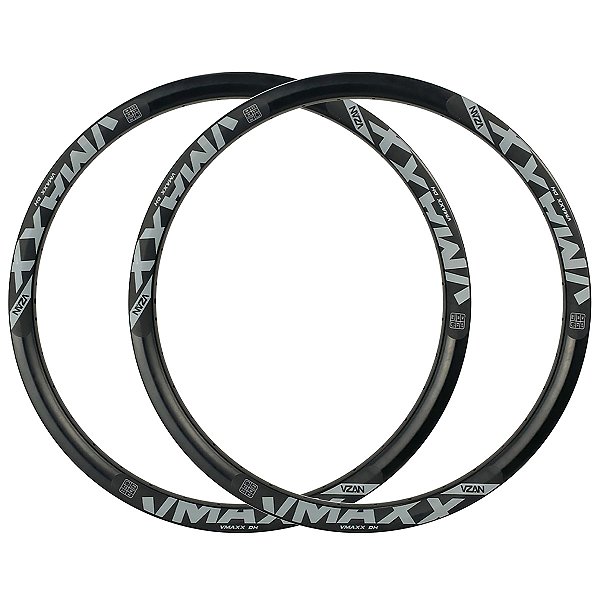 Kit 2 Aros Vzan Vmaxx Dh Disc 26x36f Alumínio Preto/cinza