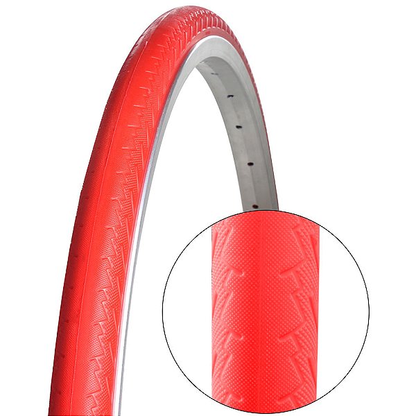 Pneu Maciço 24x1 (25-540) Pr1mo para Cadeira de Rodas Vermelho