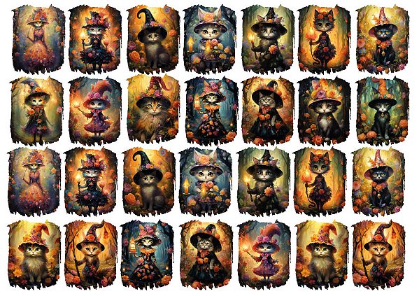 Adesivos Gato Bruxa