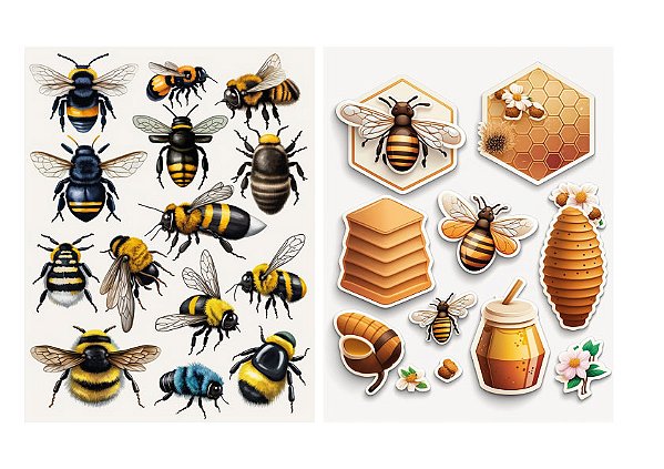 Adesivos Abelhas e Borboletas