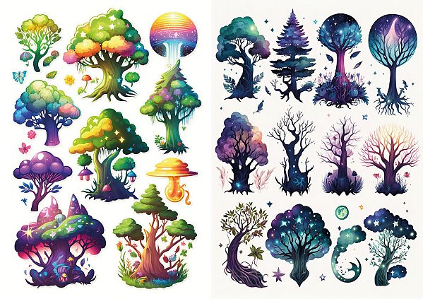 Adesivos Árvores e Casinhas