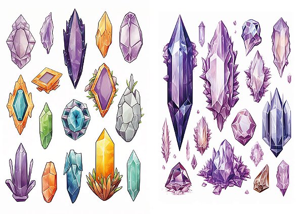 Adesivos Cristais e Janelas