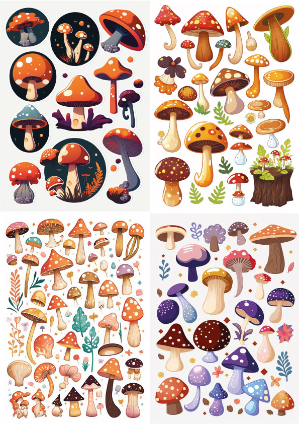 Adesivos Cogumelos