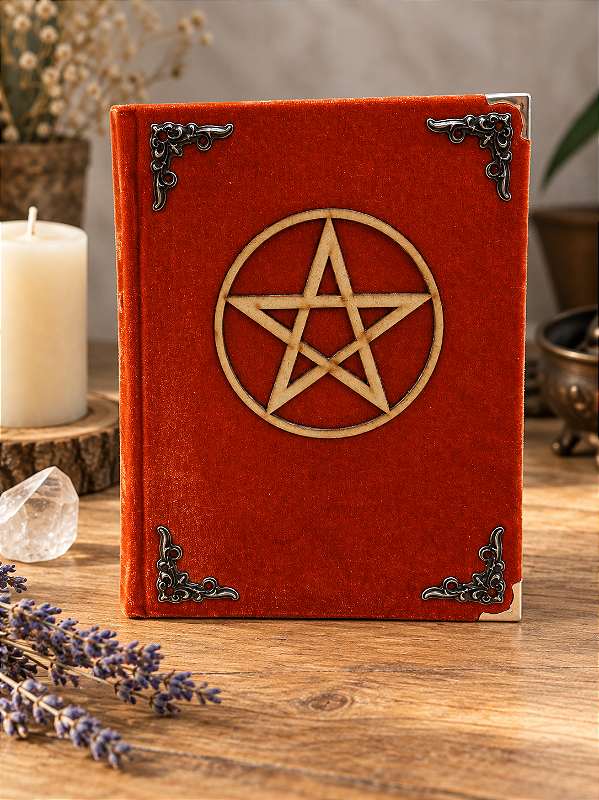Junk Journal / Grimório Temático Corvo com Pentagrama