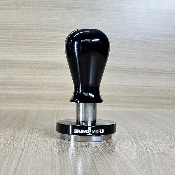 Tamper Bravo com Punho de Alumínio Preto Brilho - Outlet