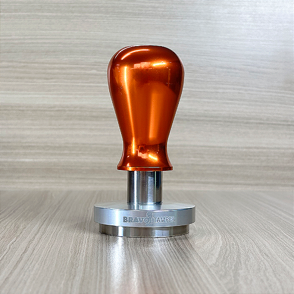 Tamper Bravo com Punho de Alumínio Bronze Escuro e Base Prata - Outlet