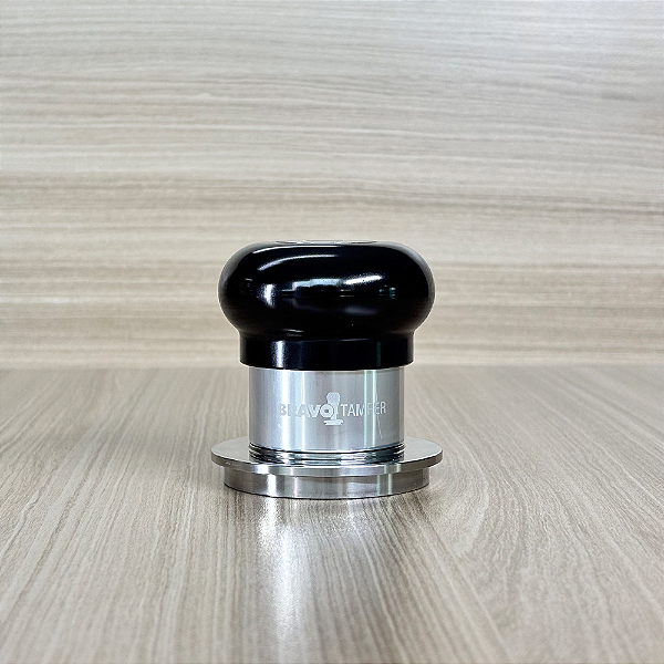 Mini Tamper Bravo com Punho de Alumínio Brilho Preto e Prata - Outlet