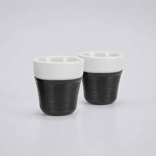Espresso Cup - Kit com 2 Copos de Porcelana de 50ml cada - Preto