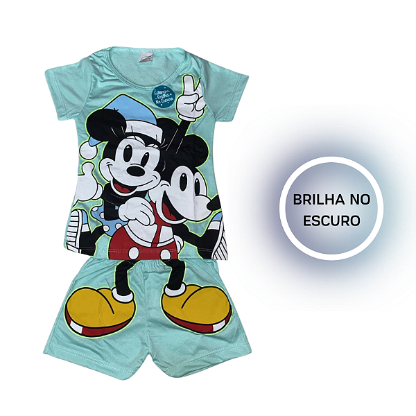 Pijama Disney Mickey e Minnie tamanho 10