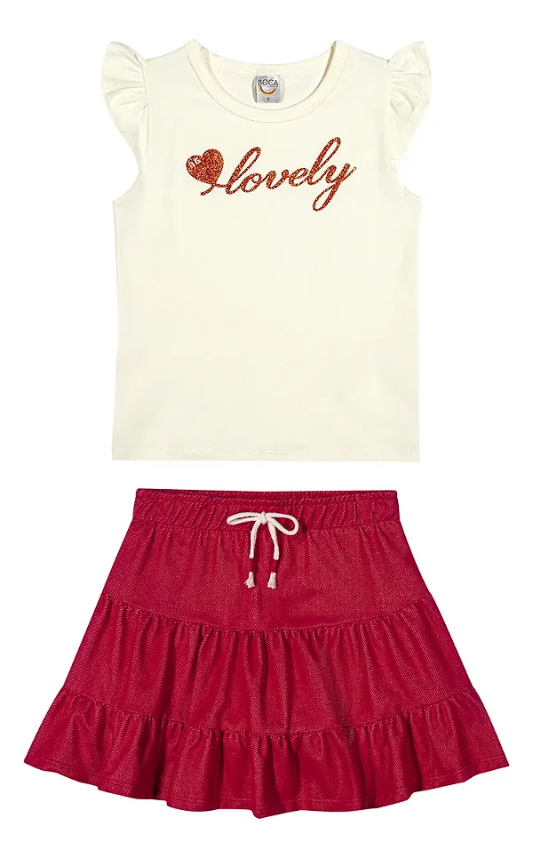 Conjunto Boca Grande Lovely Feminino Infantil 14