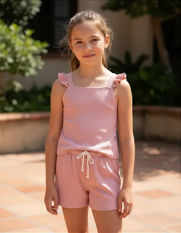 Conjunto Infantil Blush - Boca Grande Tam 12