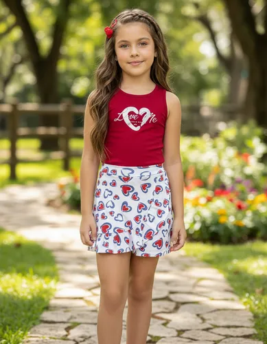 Conjunto Boca Grande Love me Feminino Infantil 12