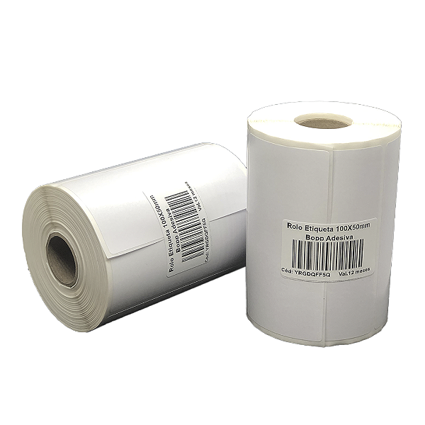 Rolo Etiqueta 100X50mm Bopp Adesiva 585UN (31M) Tub 1"