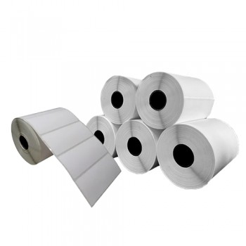 Cx 5 Un Rolos Etiqueta 70X30mm Bopp Adesiva