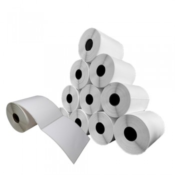 Cx 10 Un Rolos Etiqueta 100X100mm Térmica Adesiva