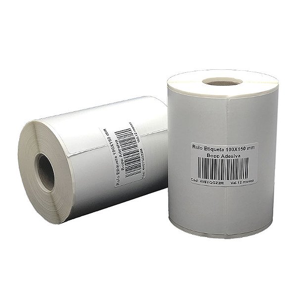 Rolo Etiqueta 100X150 mm Bopp Adesiva c/ Serrilha 203UN (31M) Tub 1"