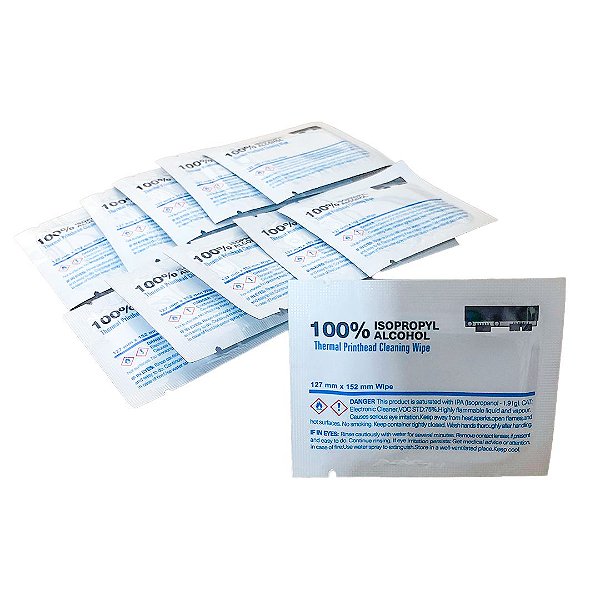 Cx 10 Un Lenço para Limpeza da Cabeça de Impressão (Cleaning Wipe ) Mastercorp