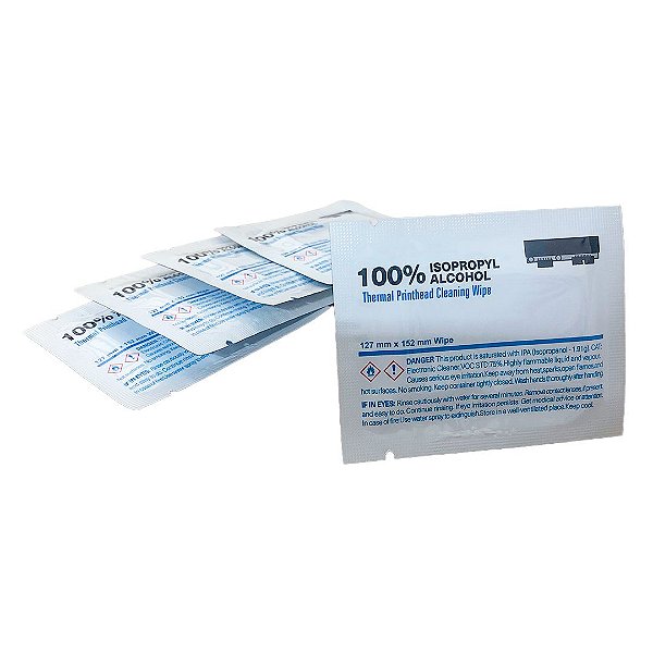 Cx 5 Un Lenço para Limpeza da Cabeça de Impressão (Cleaning Wipe ) Mastercorp