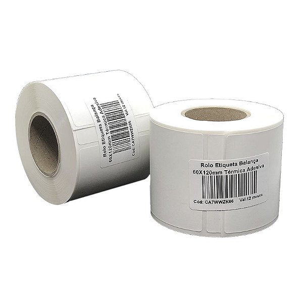Bobina Etiqueta Balança 60X120mm Térmica Adesiva 171UN (21M) Tub 1,5"