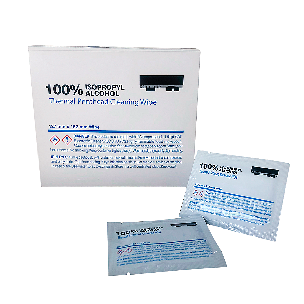 Cx 100 Un Lenços para Limpeza da Cabeça de Impressão (Cleaning Wipe ) Mastercorp