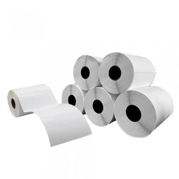 Cx 5 Un Rolos Etiqueta 100X200mm Couchê Adesiva 153UN (31M) Tub 1"
