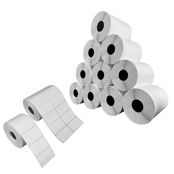 Cx 10 Un Rolos Etiqueta 50X30mm Térmica Adesiva