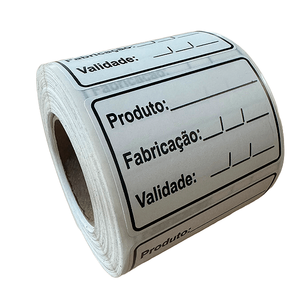 Rolo Etiquetas De Alimento Prazo Validade Anvisa 60x40 500UN