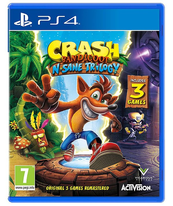 Jogo Crash Bandicoot N Sane Trilogy - PS4