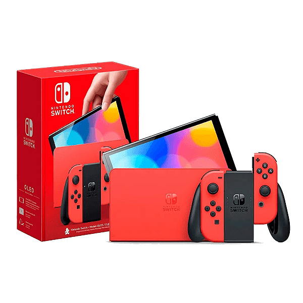 Console Nintendo Switch Oled - Versão Mario - Vermelho - 64GB - Switch Oled