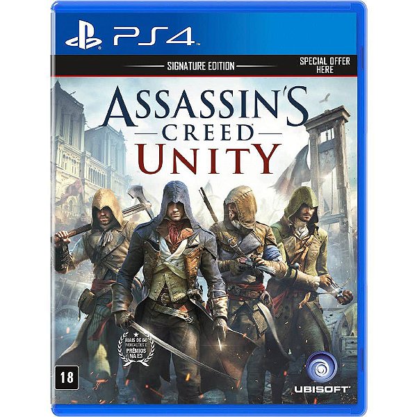 Game Assassin's Creed Unity (Seminovo) - PS4 - ZEUS GAMES - A única loja  Gamer de BH!
