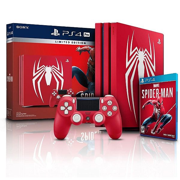 Console Playstation 4 Ps4 Pro 1 Tb - Ed. Especial Spider Man (Seminovo) - PS4