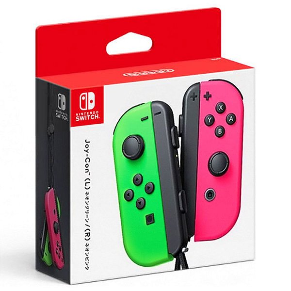 Controle Joy Con Nintendo Switch Par Verde Rosa- Switch