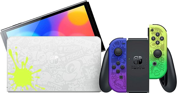 Console Nintendo Switch Oled Ed Especial Splatoon DESTRAVADO (Seminovo) - Switch