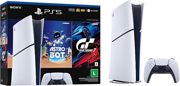 Console PlayStation 5 Console PS5 – Edição Digital 825GB – ASTRO BOT + Gran Turismo 7