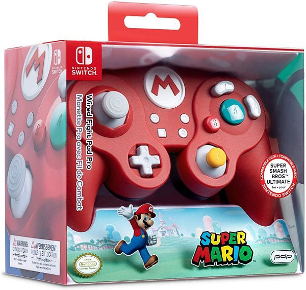 Controle Com Fio Nintendo Switch Pdp Wired Fight Pad Pro - Super Mario - Switch
