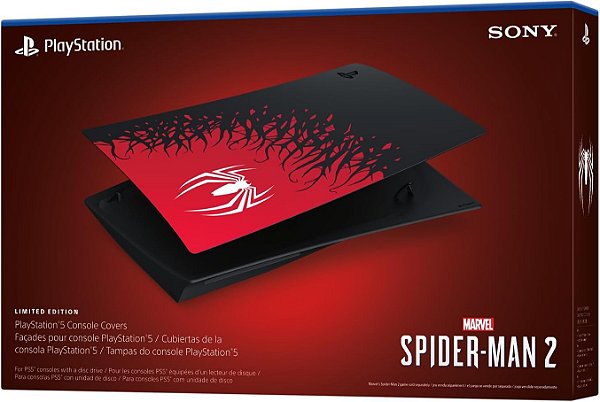 Tampas do console PlayStation 5 PS5 Plate - Edição Limitada Marvel’s Spider-Man 2 - Seminovo