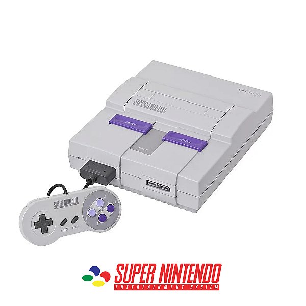Console Super Nintendo FAT + Controle Original + Fonte Original + Jogo de Brinde