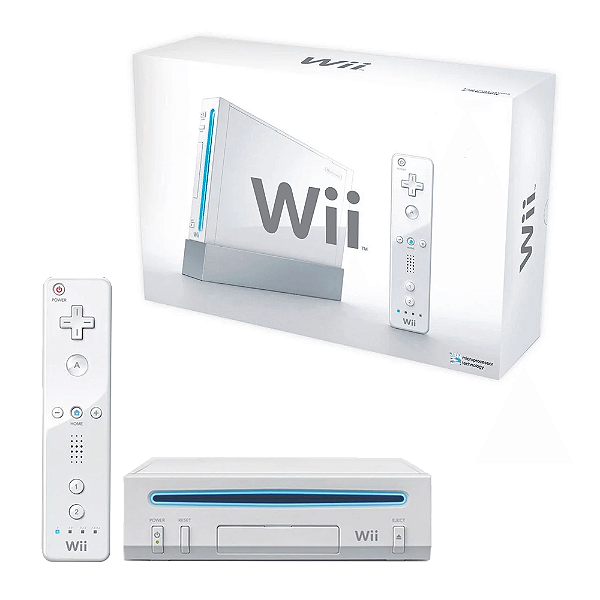 Console Nintendo Wii Branco Destravado Com mais de 30 Jogos Na Caixa - Seminovo