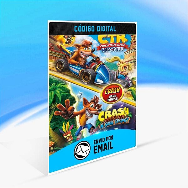 Pacote Crash Bandicoot N. Sane Trilogy + CTR Nitro-Fueled - Xbox One Código 25 Dígitos