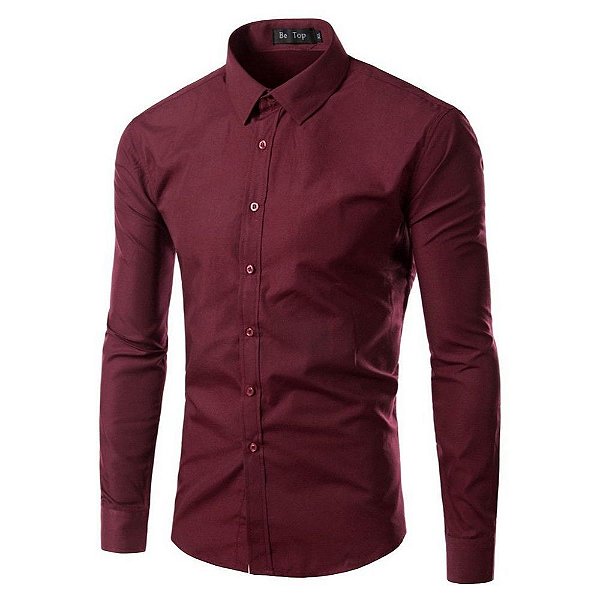Camisa bordô Clearance