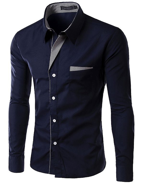 Blusa azul royal masculina Clearance