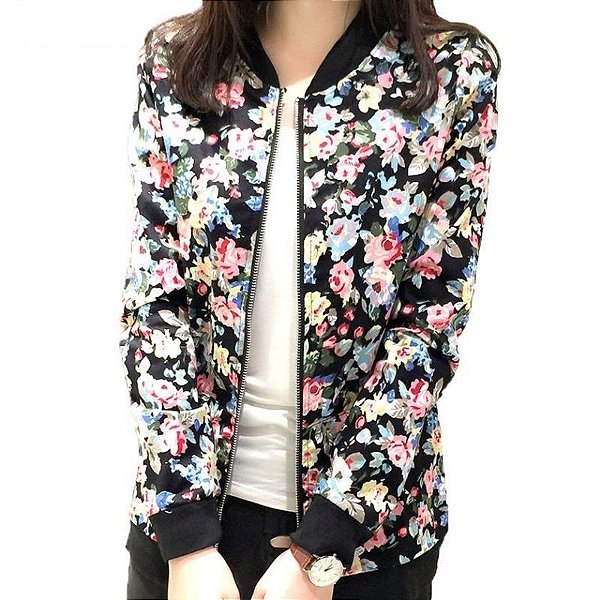 jaqueta bomber floral