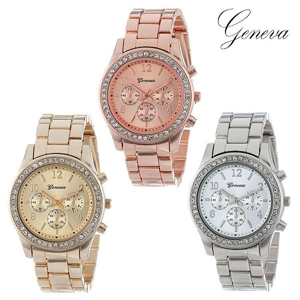 Relogio com strass Clearance