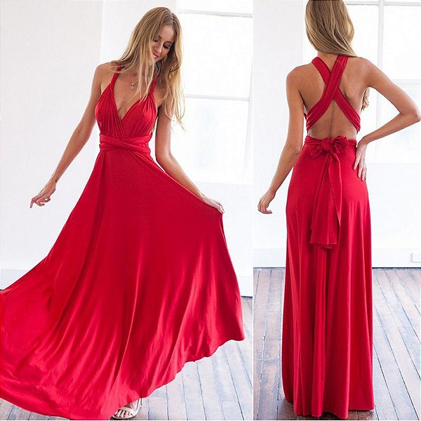 vestido longo wrap