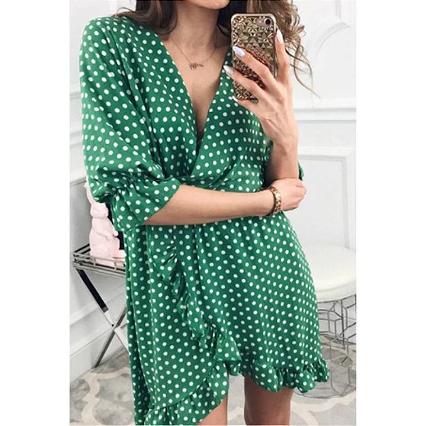 vestido às bolinhas