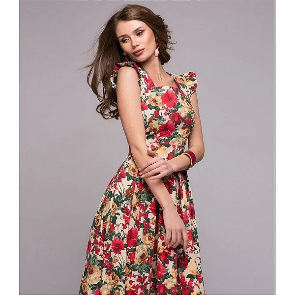 comprar vestido floral longo