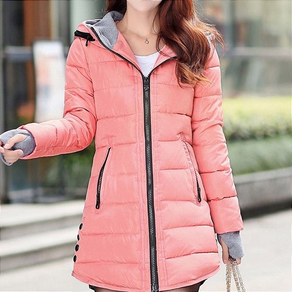 casaco de frio acolchoado