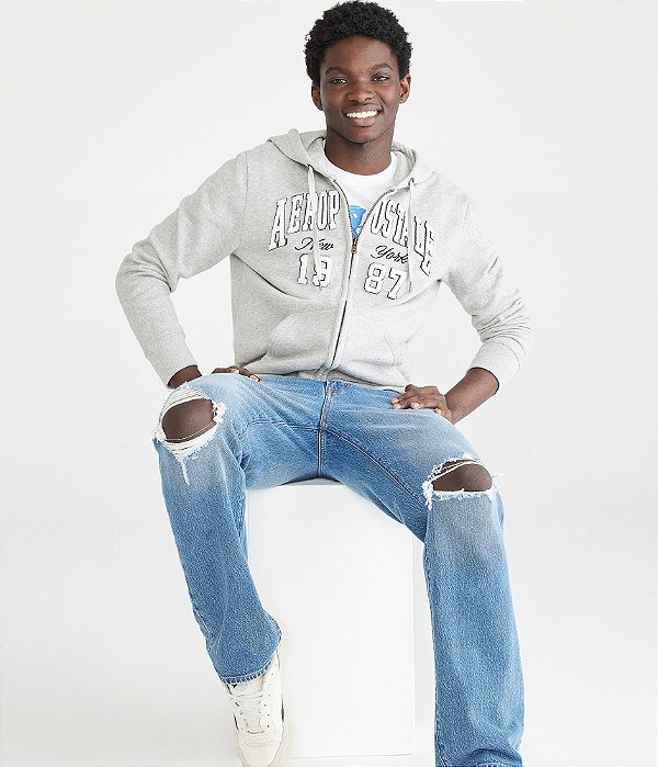 Blusa Moleton Aeropostale 1987 Heritage Full-Zip