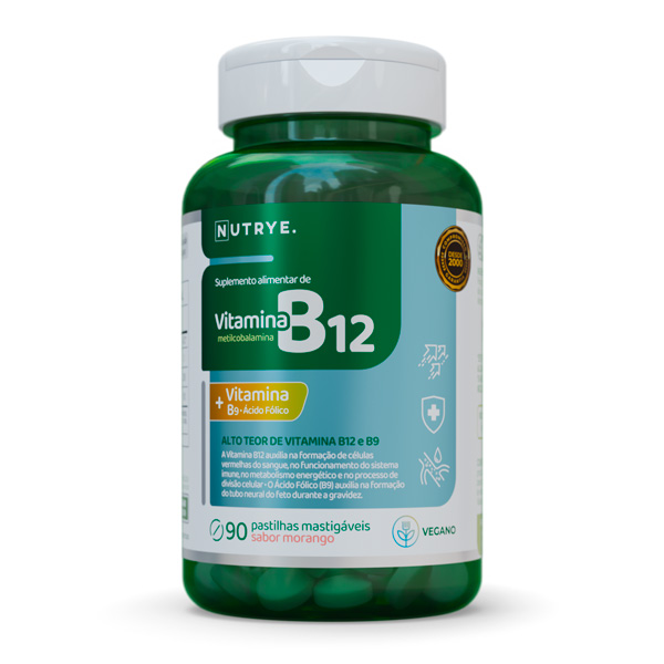 Vitamina B12 com Ácido Fólico 90 Comp